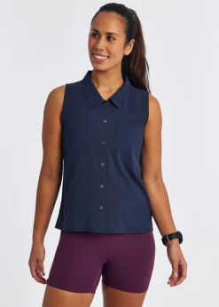 Oiselle Benjamina Button Sleeveless