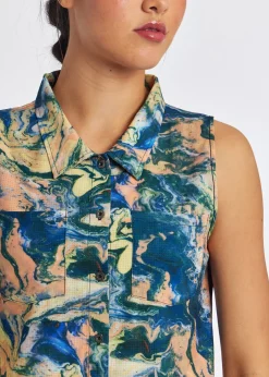 Oiselle Benjamina Button Sleeveless