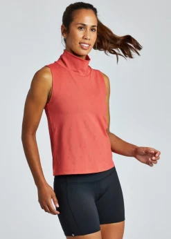 Online Oiselle Firecracker Mock Neck Tank
