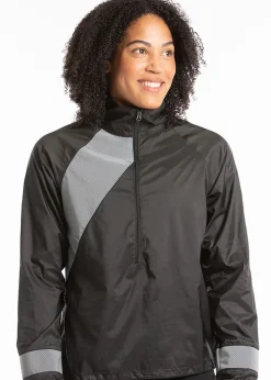 Discount Oiselle Firecracker Reflective Half Zip Black