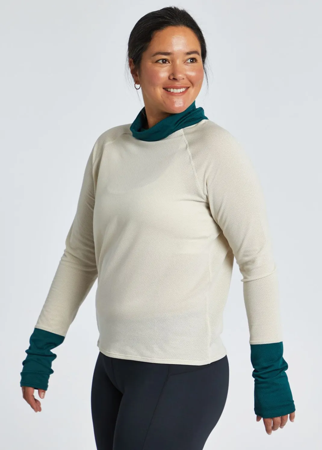 Clearance Oiselle Flyout Mock Neck Long Sleeve