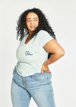 Sale Oiselle R4Aw V-Neck Tee Mist