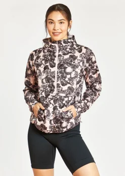Clearance Oiselle Seattle Showers Anorak Rose Botanical Print