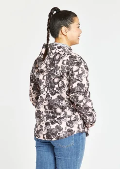 Clearance Oiselle Seattle Showers Anorak Rose Botanical Print
