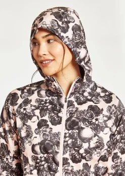 Clearance Oiselle Seattle Showers Anorak Rose Botanical Print