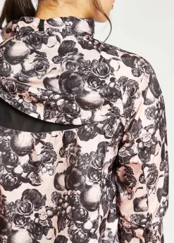 Clearance Oiselle Seattle Showers Anorak Rose Botanical Print