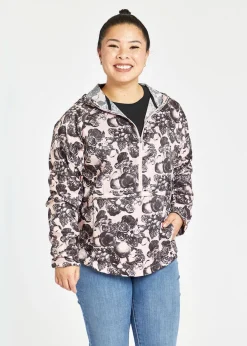 Clearance Oiselle Seattle Showers Anorak Rose Botanical Print