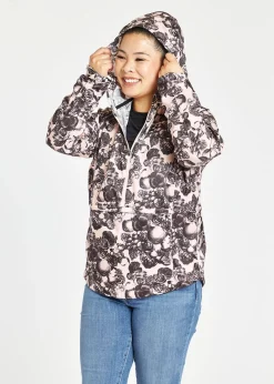 Clearance Oiselle Seattle Showers Anorak Rose Botanical Print