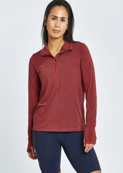 Discount Oiselle Striped Half Zip