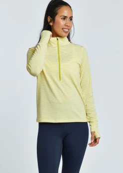 Discount Oiselle Striped Half Zip