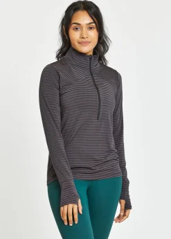 Discount Oiselle Striped Half Zip