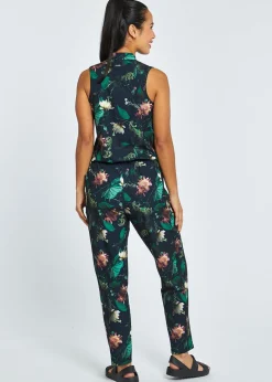 Hot Oiselle Utility Jumpsuit Moody Floral