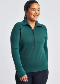 Outlet Oiselle Wazzie Wool Jacquard Half Zip
