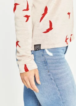 Outlet Oiselle Wazzie Wool Jacquard Half Zip