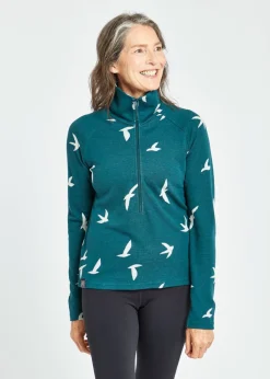 Outlet Oiselle Wazzie Wool Jacquard Half Zip