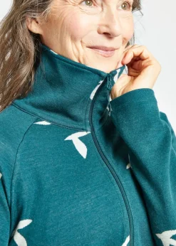 Outlet Oiselle Wazzie Wool Jacquard Half Zip