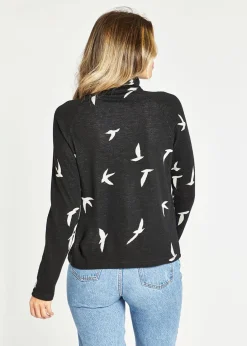 Outlet Oiselle Wazzie Wool Jacquard Half Zip