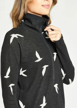 Outlet Oiselle Wazzie Wool Jacquard Half Zip