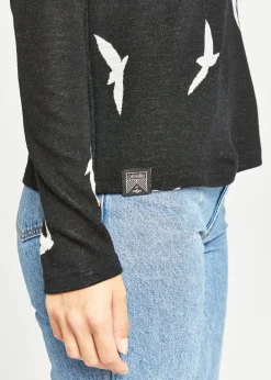 Outlet Oiselle Wazzie Wool Jacquard Half Zip