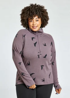 Outlet Oiselle Wazzie Wool Jacquard Half Zip