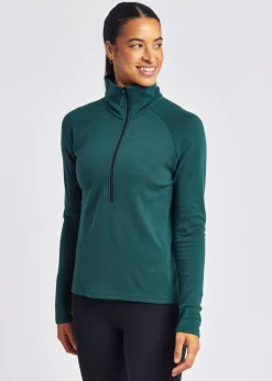 Outlet Oiselle Wazzie Wool Jacquard Half Zip