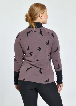 Oiselle Wazzie Wool Jacquard Mock Neck Long Sleeve