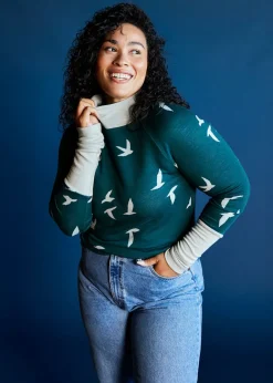 Oiselle Wazzie Wool Jacquard Mock Neck Long Sleeve